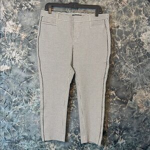Banana Republic Black and White Trousers with Slim Fit